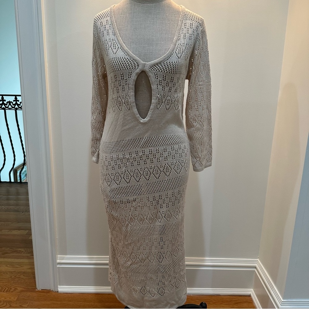 White Crochet Beach Cover Up